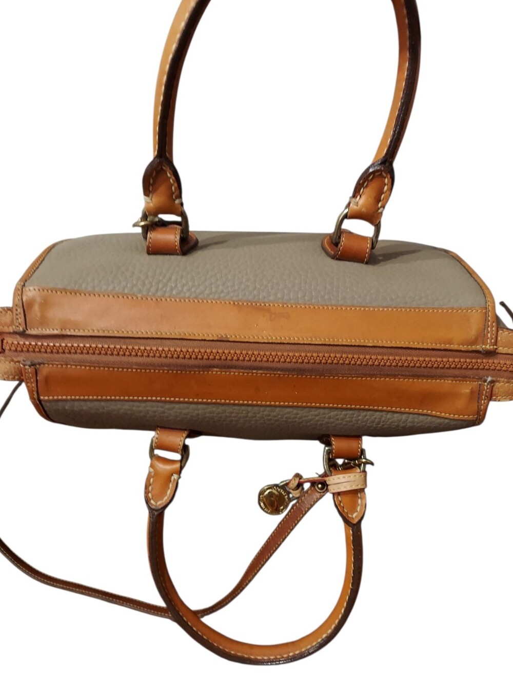 Dooney & Boutke Vintage All Weather Leather Satchel With Shoulder Strap - Picture 10 of 13